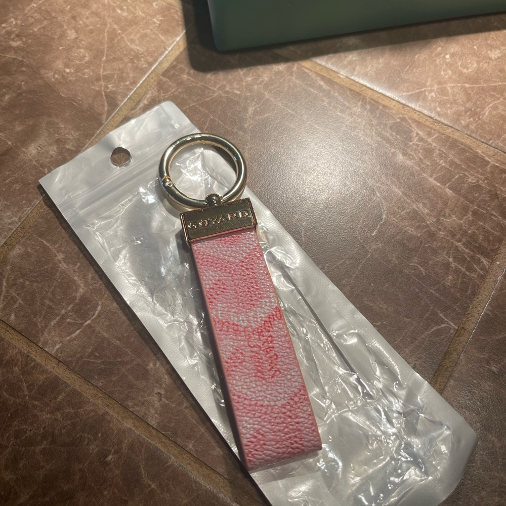 Goyard Pink and Gold Key Holder